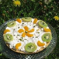 Kiwi-Mandarinen-Quark-Torte