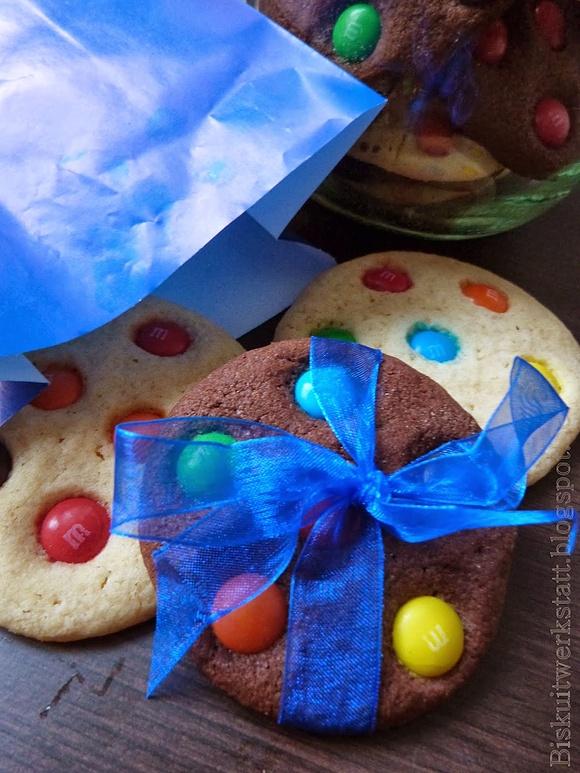 M&m Cookies in Hell und Dunkel