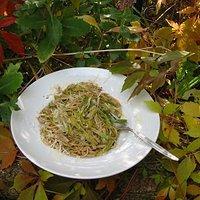 Spaghetti mit Lauch-Walnuss-Sauce