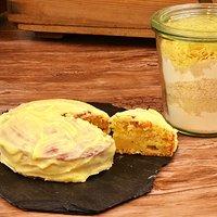 Weiße Limetten Muffins als Backmischung im Glas