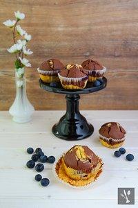 Schnelles Kuchenglück: Marmor-Muffins mit Blaubeeren
