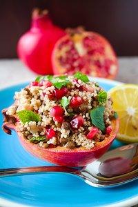 Marokko Salat - Couscous-Linsen-Salat mit Granatapfel