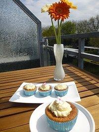 Neue Lieblinge: Himmlische Pfirsich-Cupcakes...wahnsinnig süß und köstlich.