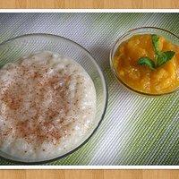 Milchreis mit Mangokompott