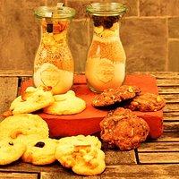 Cookies in allen erdenklichen Geschmackrichtungen als Backmischung im Glas