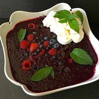 Rotes Fruchtsüppchen