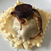 Ravioli mit Blutwurstfüllung