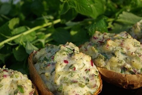 Gefüllte Gierschkartoffeln