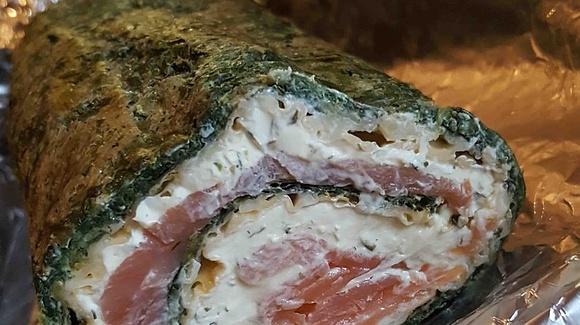 Spinat-Lachs-Rolle