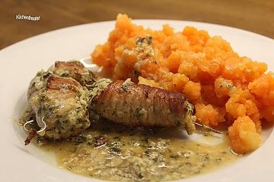 Schnitzelröllchen mit Bärlauchcreme