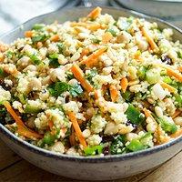 Hirsesalat mit Kichererbsen auf marokkanische Art