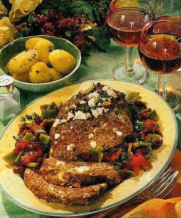 Hackbraten mit Schafskäse