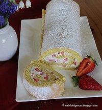 Erdbeer-Roulade