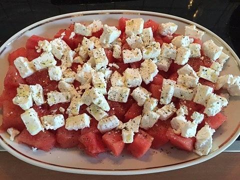 Wassermelone Feta Salat