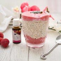 Overnight Himbeer-Banane-Chia-Pudding