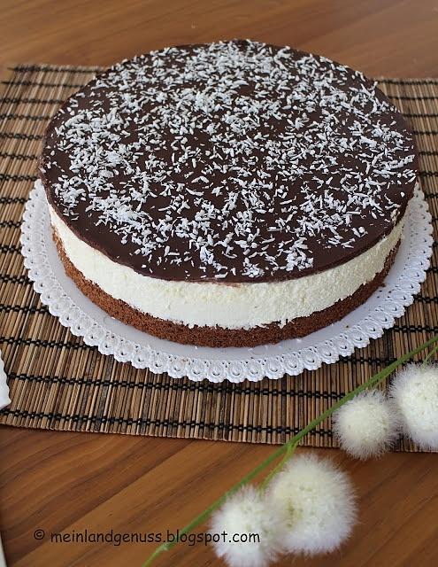 Bananen amaretto torte mit quark creme