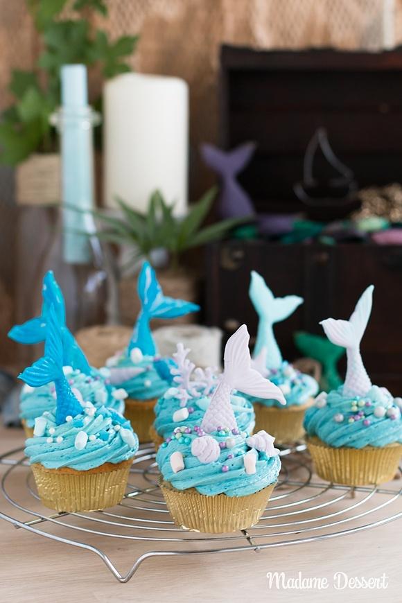 Kleine Meerjungfrauen Cupcakes