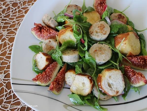 Weißwurst brezel salat mit feigen