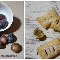 Schneller Kaffeesnack: Zwetschgenblätterteigtaschen mit Marzipan