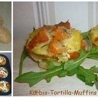 Nicht nur fürs Halloween-Buffet: Kürbis-Tortilla Muffins