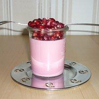 Barbies süsser Traum in rosa-rot: Joghurt-Panna Cotta mit Granatapfel