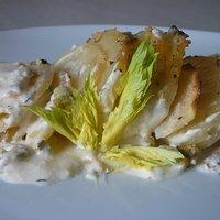 Aus dem Ofen: Kartoffel-Apfel-Sellerie Gratin