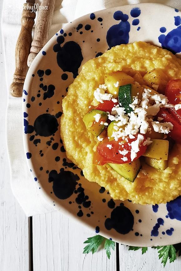 Polenta mit zucchini und tomaten spätsommer-rezept