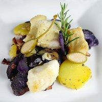 Zander-Kartoffel-Pfanne mit feiner Estragon-Sauce
