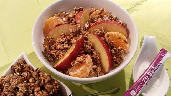 Bananen-Hanf-Knuspermüsli