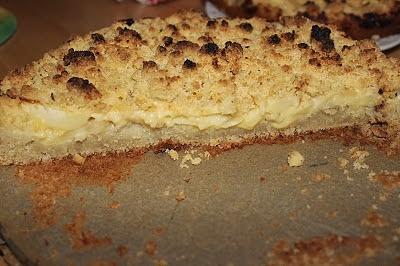 Veganer Apfel-Vanillepudding-Kuchen