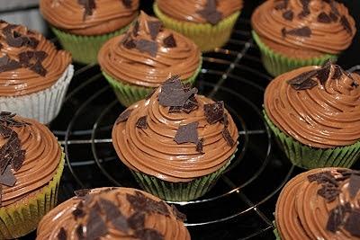Nutella muffins mit nutella frosting