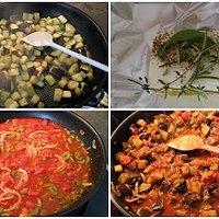 Caponata mit gebackenem Feta
