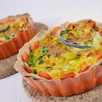 Mini lauch- und cheddar quiches