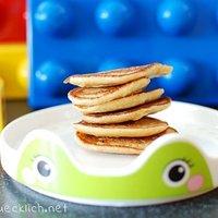 {clean eating} bananen erdnussbutter mini pancakes