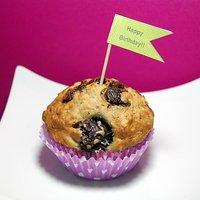 Chocolate cherry birthday muffins