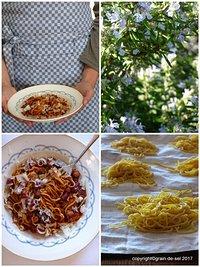 Robert mit dem regenschirm: spaghetti de chili sin carne