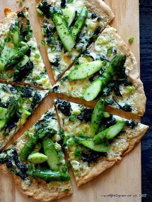 Grüne Pirouetten mit Flammkuchen primavera