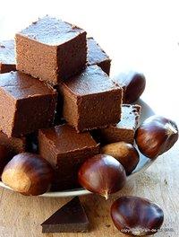 Fondant à la crème de marron et au chocolat