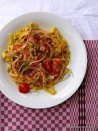 Berauschende frische pasta mit fenchel und pastisrahm