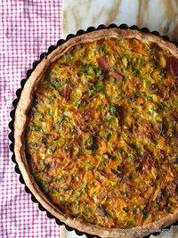 Globalplayer kürbis - mit lauch in einer quiche