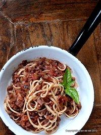 Lieblingsspaghetti mit Aubergine und Kultur