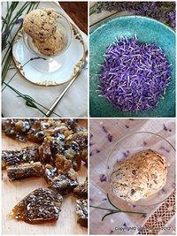 Lavendel-Straciatella-Eis mit Lavendelblüten-Krokant