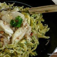 Käsespätzle mit Zwiebel-Birnen-Schmelze