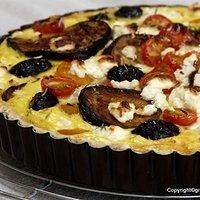 Tarte chèvre et aubergine