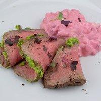 Rote beete remoulade zu rinderfilet