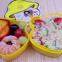 Bento nr. 382 veganes bento mit cousous und reichlich grünzeug.