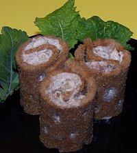 Brot-Röllchen mit Thunfischcreme