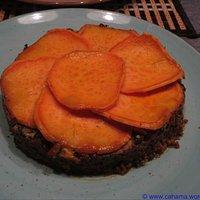 Süßkartoffel-Wildschweinhackfleisch-Torte