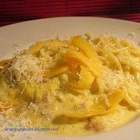 Kochen ohne tüte (und ohne sahne-imitat): spaghetti mit kürbis-carbonara