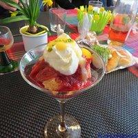 Rhabarber-Eierlikör-Trifle
